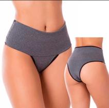 Kit 3 calcinhas cinta em suplex,cos alto,compressão na barriga