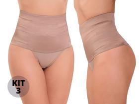Kit 3 Calcinhas Cinta Modeladora Zero Barriga Alta Compressão Kit 3 Calcinhas Cinta Modeladora Zero Barriga Alta Compressão