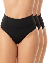 Kit 3 Calcinhas Cinta Suplex Cós Alto Modeladora Gestante Pós-Parto Confortável com Ajuste Perfeito