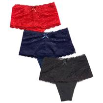 Kit 3 Calcinhas Cintura Alta Fristyle Modeladora Com Renda Em Algodão Adulto Kit 3 Calcinhas Cintura Alta Fristyle Modeladora Com Renda Em Algodão Adulto