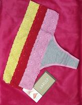 Kit 3 calcinhas com renda G Larulp
