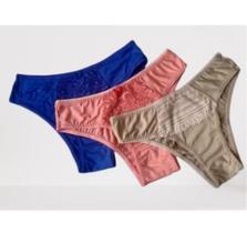 Kit 3 Calcinhas de Algodão Feminina Renda Tanga Tangão Calcinha de Algodão Lingerie