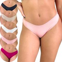 Kit 3 Calcinhas de Algodão Feminina Tanga Cotton Confortável