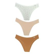 Kit 3 Calcinhas de Cotton 51364 Libélulas Branco Delrio Kit 3 Calcinhas de Cotton 51364 Libélulas Branco Delrio