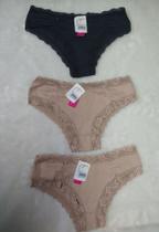 Kit 3 calcinhas de cotton adulto g