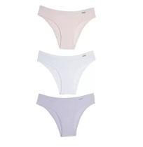 Kit 3 Calcinhas DelRio biquini em cotton algodão conforto 51364