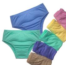 Kit 3 Calcinhas em algodão cavada cós alto de Senhora PF03