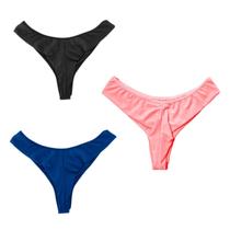 Kit 3 Calcinhas Feminina Lisas Moda Feminina Íntima De Elastano De Alta Qualidade Linha Premium