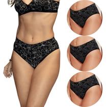 Kit 3 Calcinhas Feminina Olimpo Demillus Cós Firma Barriga