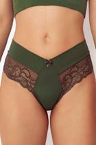 Kit 3 Calcinhas Femininas Cós Alta Rendada Elegante E Confortável PREMIUM REF081