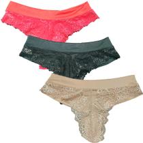 Kit 3 Calcinhas Fio Duplo Fristyle Microfibra Renda Frontal Kit 3 Calcinhas Fio Duplo Fristyle Microfibra Renda Frontal