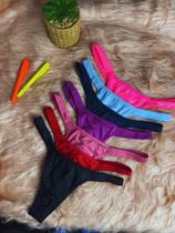 Kit 3 Calcinhas Fio Duplo Tanga Feminina Microfibra Mayu Modas Kit 3 Calcinhas Fio Duplo Tanga Feminina Microfibra Mayu Modas