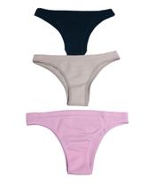 Kit 3 Calcinhas Hoahi Tanga sem Costura Algodão Kit 3 Calcinhas Hoahi Tanga sem Costura Algodão