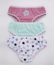 Kit 3 Calcinhas Infantil Estrelas Marisa Tam 2 a 12 Ro-67095 Kit 3 Calcinhas Infantil Estrelas Marisa Tam 2 a 12 Ro-67095