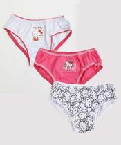 Kit 3 Calcinhas Infantil Hello Kitty Tam 2 a 12 Rosa-85001