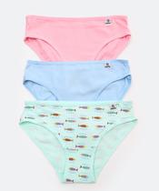 Kit 3 Calcinhas Infantil Peixe DelRio Tam 4 a 14 Rosa-53440 Kit 3 Calcinhas Infantil Peixe DelRio Tam 4 a 14 Rosa-53440