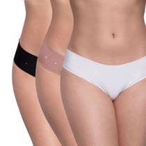 Kit 3 Calcinhas Invisível Sem Costura