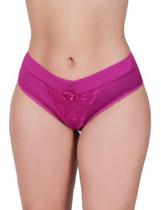 Kit 3 Calcinhas Plus Size Calça Cós Comprime Barriga Calçola Renda Lingerie Moda Íntima Feminino Tanga Lingerie Atacado