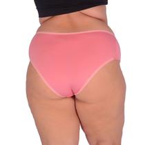 Kit 3 Calcinhas Plus Size Tanga Cós Alto Microfibra Lisboa Forro Algodão Dupla Camada