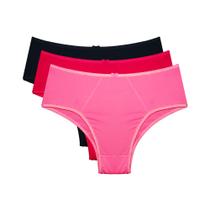 Kit 3 Calcinhas Tanga Alça Larga de Microfibra Kit 3 Calcinhas Tanga Alça Larga de Microfibra