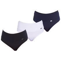 Kit 3 Calcinhas Tanga Cós Alto Microfibra Forro Algodão Kit 3 Calcinhas Tanga Cós Alto Microfibra Forro Algodão
