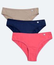 Kit 3 Calcinhas Tanga Delcotton-52687 Kit 3 Calcinhas Tanga Delcotton-52687