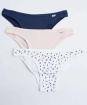 Kit 3 Calcinhas Tanga Estampa Âncora DelRio-90095