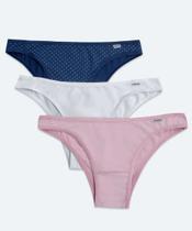 Kit 3 Calcinhas Tanga Estampa Poá DelRio-67080 Kit 3 Calcinhas Tanga Estampa Poá DelRio-67080