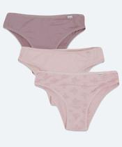 Kit 3 Calcinhas Tanga Microfibra DelRio-29934 Kit 3 Calcinhas Tanga Microfibra DelRio-29934