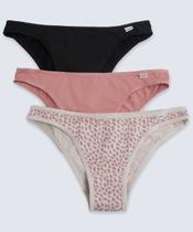 Kit 3 Calcinhas Tanga Microfibra DelRio-89076