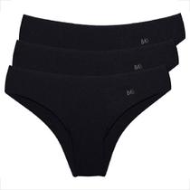 Kit 3 Calcinhas Tanga Sem Costura Corte A Laser