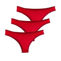 Kit 3 Calcinhas Tanga Try Basics Algodão Cotton Básica Lisa Moda Lingerie