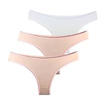 Kit 3 Calcinhas Tanga Try Basics Algodão Cotton Básica Lisa Moda Lingerie