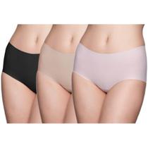 Kit 3 Calcinhas Zero Marcas Liz 50256 Preto/Sépia/Blush Kit 3 Calcinhas Zero Marcas Liz 50256 Preto/Sépia/Blush