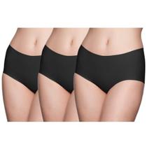 Kit 3 Calcinhas Zero Marcas Liz 50256 Preto Kit 3 Calcinhas Zero Marcas Liz 50256 Preto