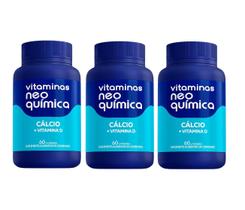 Kit 3 Cálcio + Vitamina D 60 Cápsulas - Neo Química
