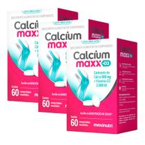 Kit 3 Calcium Maxx + D3 e Cálcio 60 Comprimidos Maxinutri