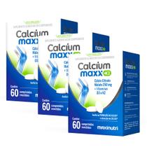 Kit 3 Calcium Maxx K2 Cálcio Citrato Malato 250mg Maxinutri