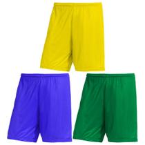 Kit 3 Calções PMC Futebol Masculino