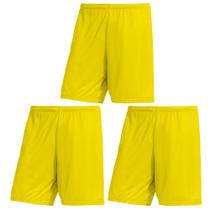 Kit 3 Calções PMC Futebol Plus Size Masculino