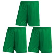 Kit 3 Calções PMC Futebol Plus Size Masculino