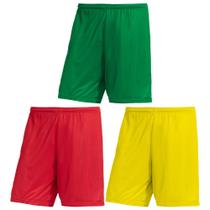 Kit 3 Calções PMC Futebol Plus Size Masculino
