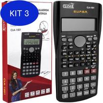 Kit 3 Calculadora Científica Classe Cla-1501 - 240 funções