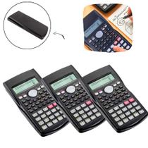 Kit 3 Calculadoras Científica 240 Funções Display 2 Linhas Comercial