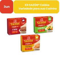 Kit 3 Caldos Em Pó Sazón - Carne, Galinha E Legumes