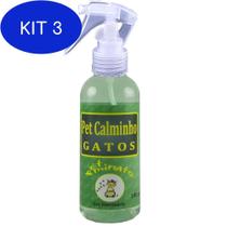 Kit 3 Calmante Spray Para Gatos Petminato Calminho 100Ml