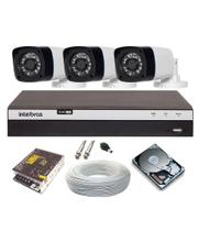 Kit 3 Cam Fullhd 1080p + Dvr 3104 Full Hd Completo