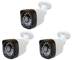 kit 3 Câmera Bullet 4x1 Hd 720p Lente 2,8mm Infra 20 Metros