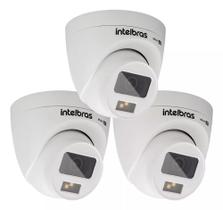 kit 3 Câmera de Segurança 2,8mm Vhd 1120d Full Color Colorida A Noite Intelbras Cor Branco kit 3 Câmera de Segurança 2,8mm Vhd 1120d Full Color Colorida A Noite Intelbras Cor Branco