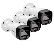 kit 3 Câmera De Segurança Intelbras Multi Hd Vhd 1120 B Full Color Imagem Colorida Noturna e Diurna